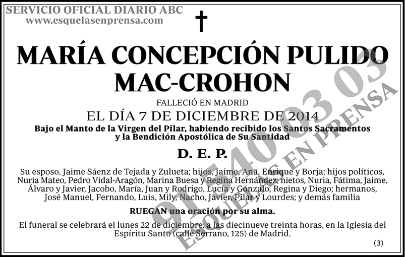 María Concepción Pulido Mac-Crohon